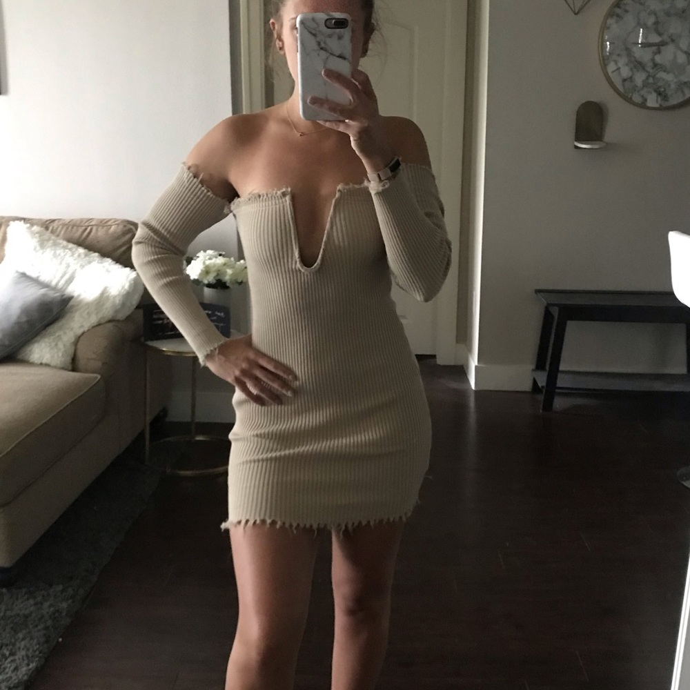 Frayed Mini Dress